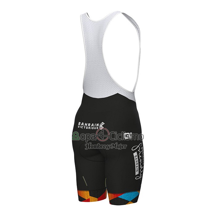 Bahrain Victorious Ropa Ciclismo Culotte Corto 2022 Mangas Cortas Rojo